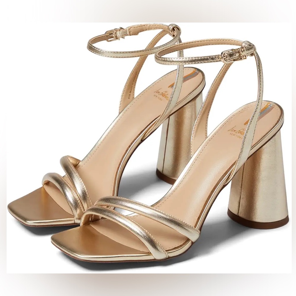 Sam Edelman Gold Kia Sandal Heels Size 8
